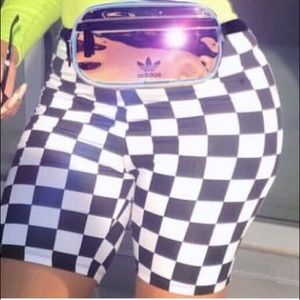 Checkered Biker shorts